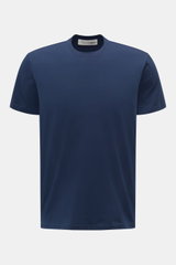 Front view of a mey story Rundhals-T-Shirt navy in slim fit, made from mercerized cotton jersey with stretch, smooth and soft texture, round neckline, perfect basic tee. <p>Die Suche nach dem perfekten Basic-Shirt hat ein Ende: MEY STORY präsentiert ein v