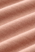 Filippo de Laurentiis Feinstrick-Kurzarmpullover apricot in Nahaufnahme, feines Strickbild, weicher Griff, Cashmere-Seide-Mix, Regular Fit, Rundhalsausschnitt.