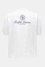 Polo Ralph Lauren Rundhals-T-Shirt weiß, Rückansicht, reine Baumwolle, schwere Qualität, Regular Fit, Rundhalsausschnitt, Logo-Print Brust, Casual mit Charakter