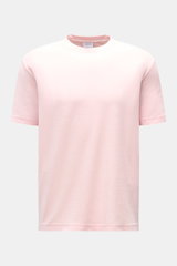 04651/ A trip in a bag Frottee T-Shirt 'Terry Tee' rosé in Frontansicht, weich, Baumwolle, Regular Fit, Rundhals, Weblabel in Seitennaht.