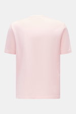 04651/ A trip in a bag Rundhals-T-Shirt rosé, Rückansicht, Jersey aus reiner Baumwolle, weicher Griff, Regular Fit, Rundhalsausschnitt, kleines Weblabel.