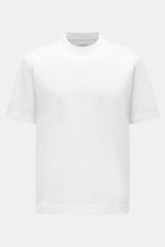 Front view of 04651/ A trip in a bag T-shirt 'Nunu' white, a pure cotton, soft feel, regular fit crew neck tee with back print.

<p>A basic with a print accent: With its Copenhagen inspired print, this T-shirt by 04651/ A TRIP IN A BAG makes a modern stat