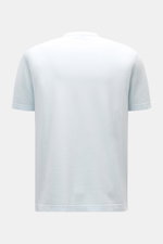 Rear view of the 04651/ A trip in a bag Piqué T-shirt pastel blue, slim fit with crew neck, ribbed bands, and woven side label.

<p>Summer essential: This piqué T-shirt from 04651/ A TRIP IN A BAG is a versatile staple that's perfect for warm days.</p>
<u