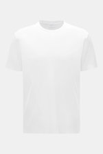 Front view of 04651/ A trip in a bag Piqué-T-Shirt 'TP' weiß, a white slim fit cotton piqué T-shirt with round neckline.

<p>Summer Essential: Das Piqué-T-Shirt von 04651/ A TRIP IN A BAG überzeugt an warmen Tagen als vielseitiges Basic.</p>
<ul>
<li>Piqu