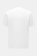 Alt tag (125 characters):
Back view of 04651/ A trip in a bag Piqué-T-Shirt 'TP' weiß, slim fit white cotton with round neck and ribbed cuffs.

Extended description:
<p>Summer Essential: Das Piqué-T-Shirt von 04651/ A TRIP IN A BAG überzeugt an warmen Tag