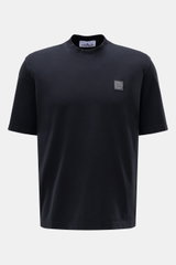 Stone Island Rundhals-T-Shirt 'Organic Cotton' navy shown from the front, made of pure organic cotton with a soft touch, regular fit, round neckline, and chest web label. <p>Zeitlos, vielseitig und nachhaltig: Das T-Shirt von <span class="hover:entity-acc