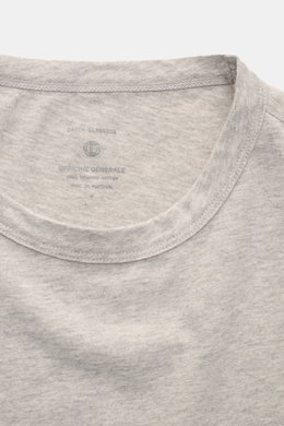 Officine Générale Crew Neck T-Shirt 'Cneck Tee' Light Grey Melange
