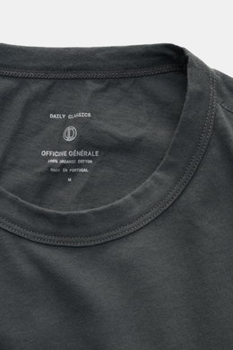 Officine Générale Rundhals-T-Shirt 'Cneck Tee' dunkelgrau