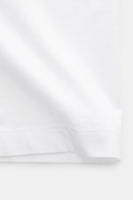 Maison Kitsuné Crew Neck T-Shirt 'Fox Head' white shown from front, slim fit jersey in pure cotton with soft feel and fox patch.