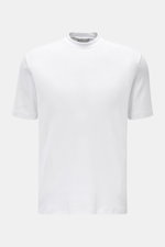 Kiefermann Rundhals-T-Shirt 'Paddys' weiß, Slim Fit, reine Baumwolle, leicht elastisch, weicher Griff, Rundhalsausschnitt, Frontansicht.
