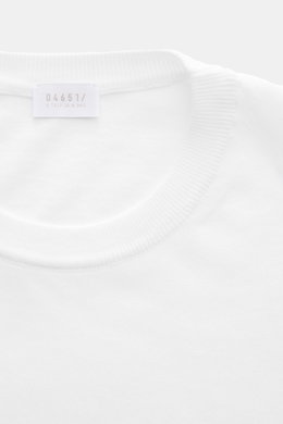 04651/ A trip in a bag Kurzarmpullover 'Pima Cotton' weiß