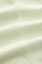 Close-up front view of 04651/ A trip in a bag Kurzarmpullover 'Pima Cotton' pastellgrün showing fine pastel green knit texture made of pure Pima cotton.

Description: <p>Aus feiner Pima-Baumwolle gefertigt, lässt Sie der Kurzarmpullover 'Pima Cotton' von 