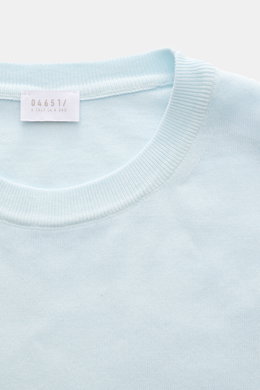 04651/ A trip in a bag Kurzarmpullover 'Pima Cotton' pastellblau