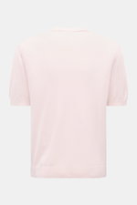 Back view of 04651/ A trip in a bag Kurzarmpullover 'Pima Cotton' rosé made from fine Pima cotton with slim fit, round neckline, and flexible ribbed cuffs.

Description: <p>Aus feiner Pima-Baumwolle gefertigt, lässt Sie der Kurzarmpullover 'Pima Cotton' v