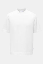 Front view of 04651/ A trip in a bag Crew neck T-Shirt white, made of heavy 100% cotton jersey with regular fit, crew neckline, slightly textured feel, and small woven label, perfect for urban everyday life.