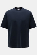 04651/ A trip in a bag Rundhals-T-Shirt 'If Tee' navy, frontale Nahaufnahme, elastische Baumwolle, weicher Griff, Regular Fit, Rundhalsausschnitt, Weblabel seitlich, schwere Qualität.