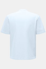04651/ A trip in a bag Rundhals-T-Shirt 'If Tee' pastellblau, Rückansicht, Jersey aus elastischer Baumwolle, weicher Griff, Regular Fit, Weblabel seitlich