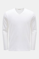 Stefan Brandt V-neck long sleeve 'Artur' white