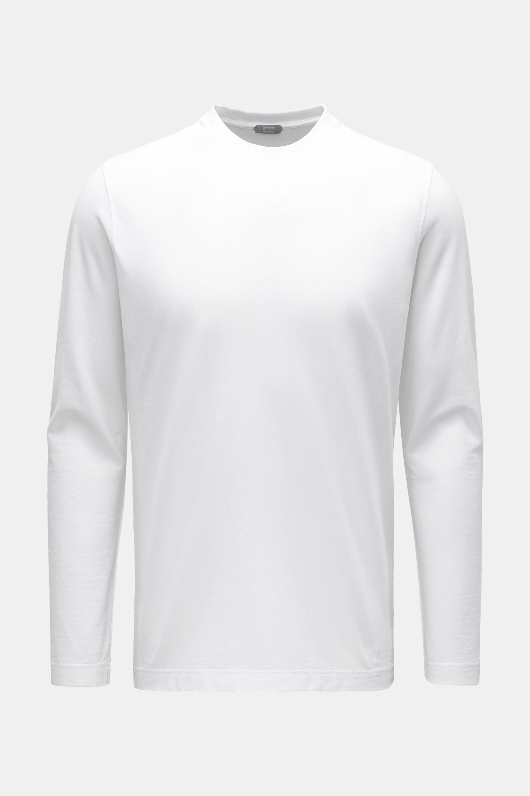 Zanone Rundhals-Longsleeve weiß
