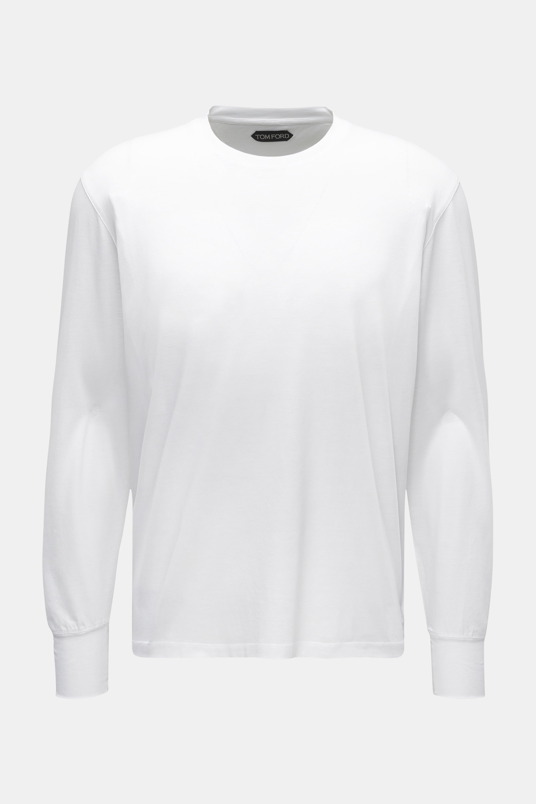 Tom Ford Rundhals-Longsleeve weiß