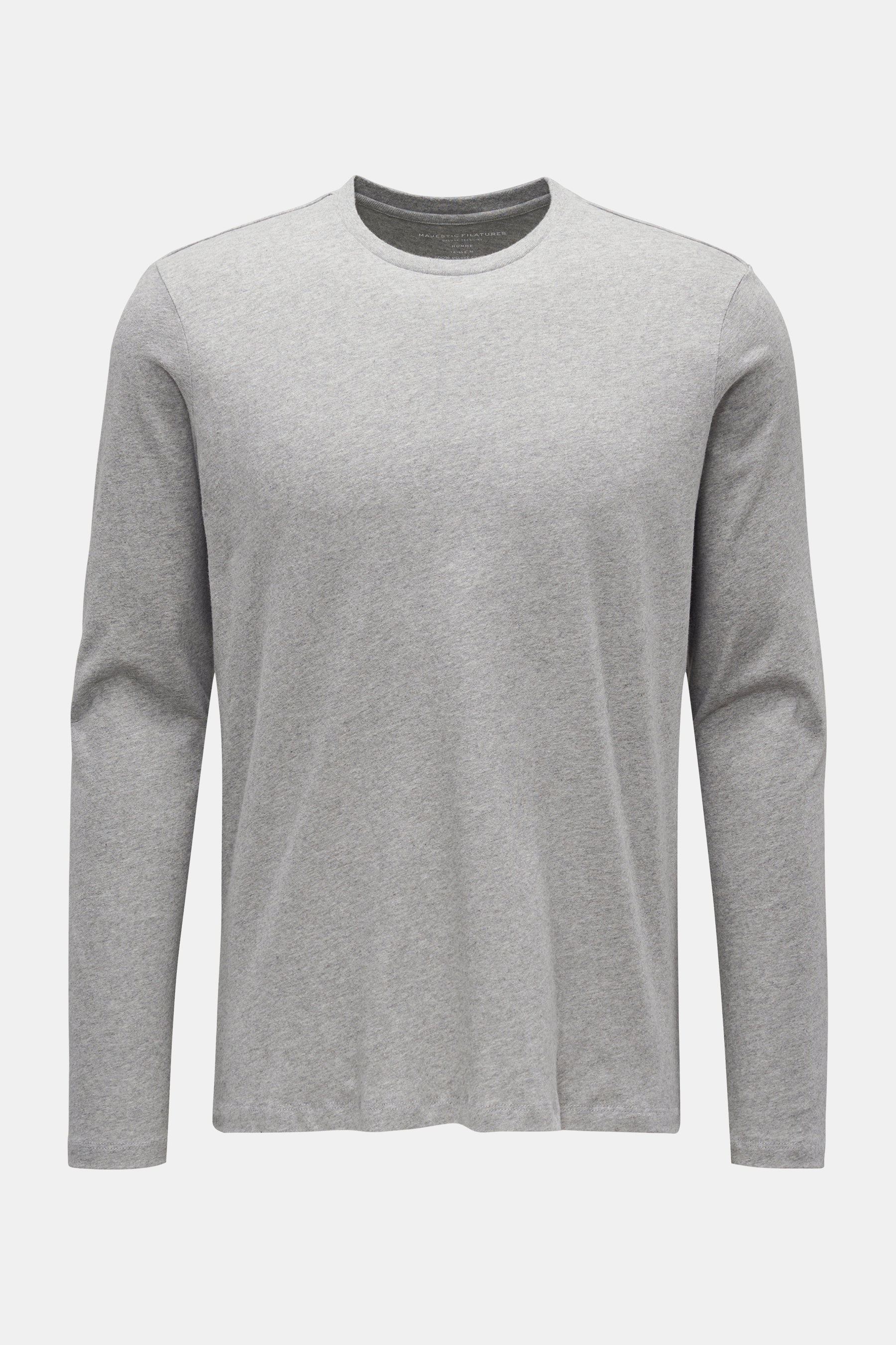 Majestic Filatures Rundhals-Longsleeve 'James' grau