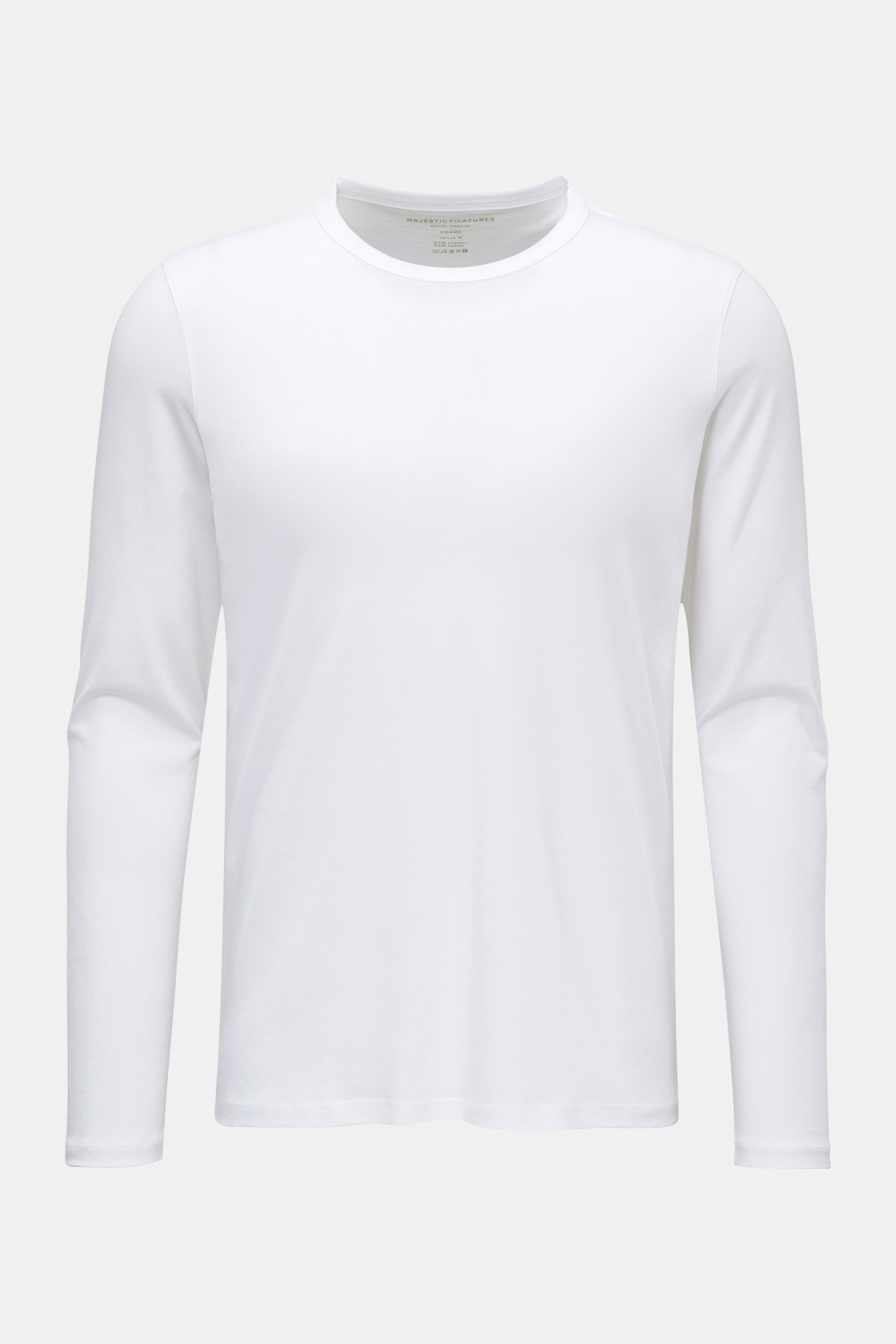 Majestic Filatures Rundhals-Longsleeve weiß