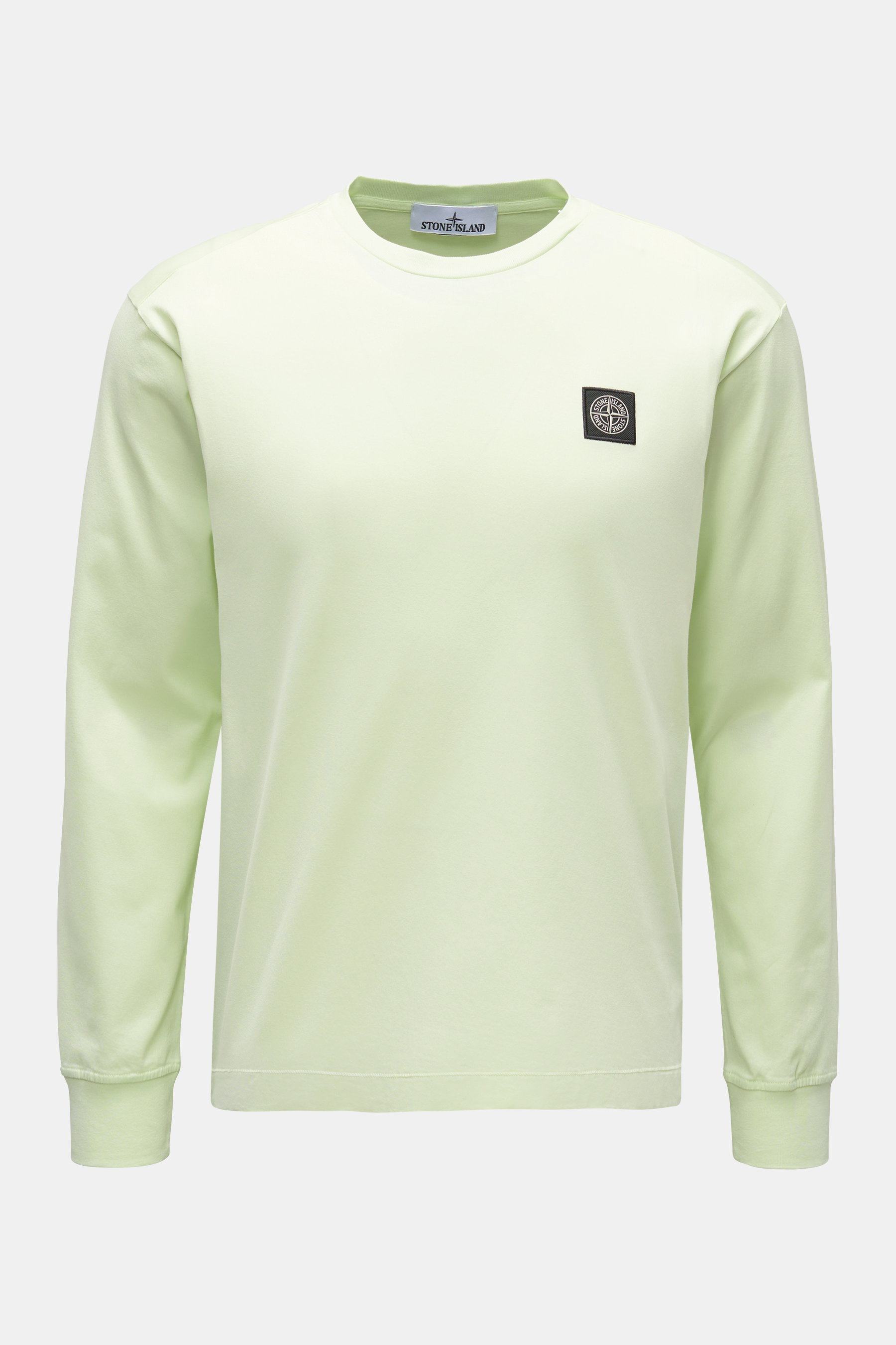 Stone Island Rundhals-Longsleeve neongrün