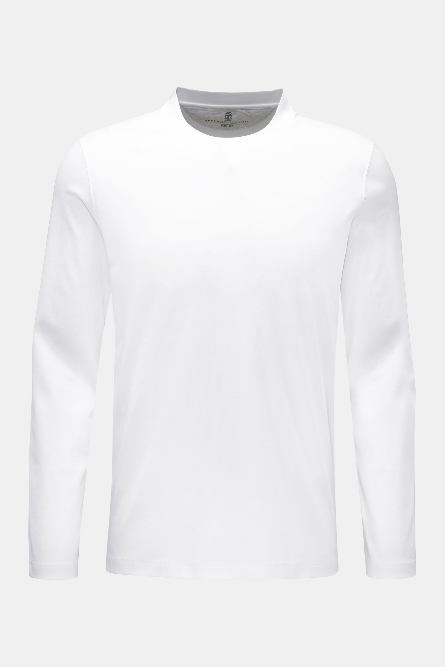 Brunello Cucinelli Rundhals-Longsleeve weiß