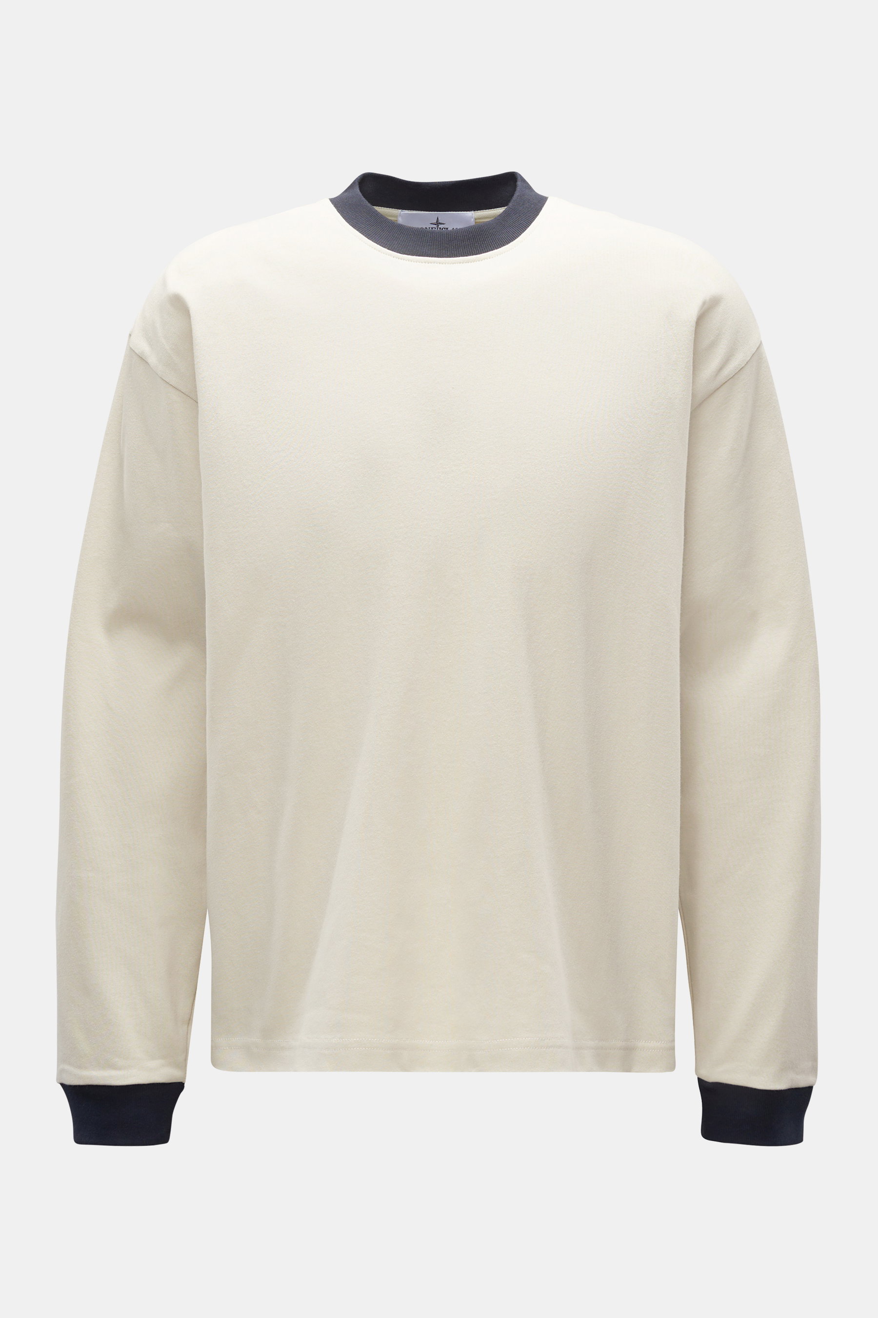 Stone Island Rundhals-Longsleeve 'Marina' creme/navy