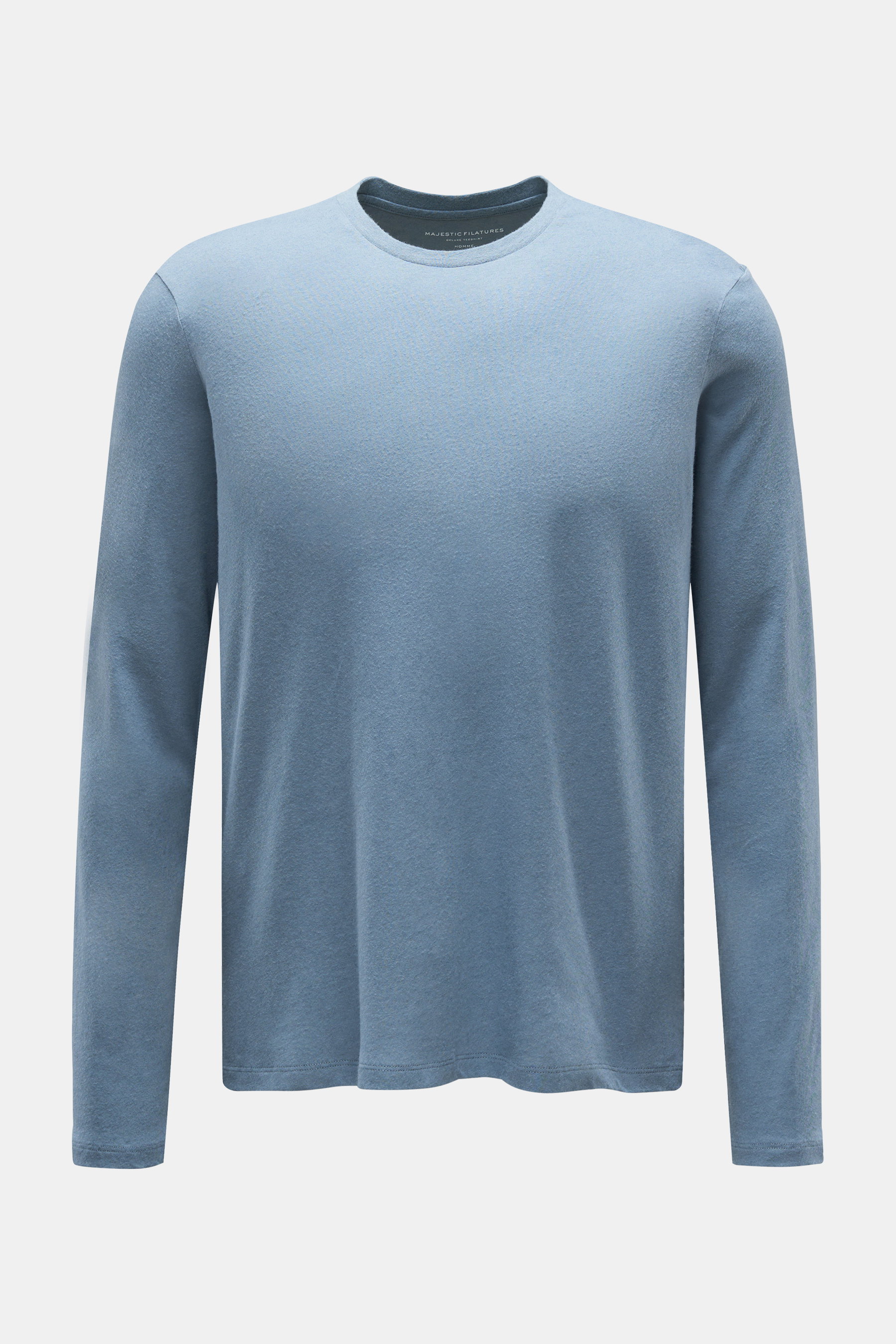Majestic Filatures Rundhals-Longsleeve rauchblau