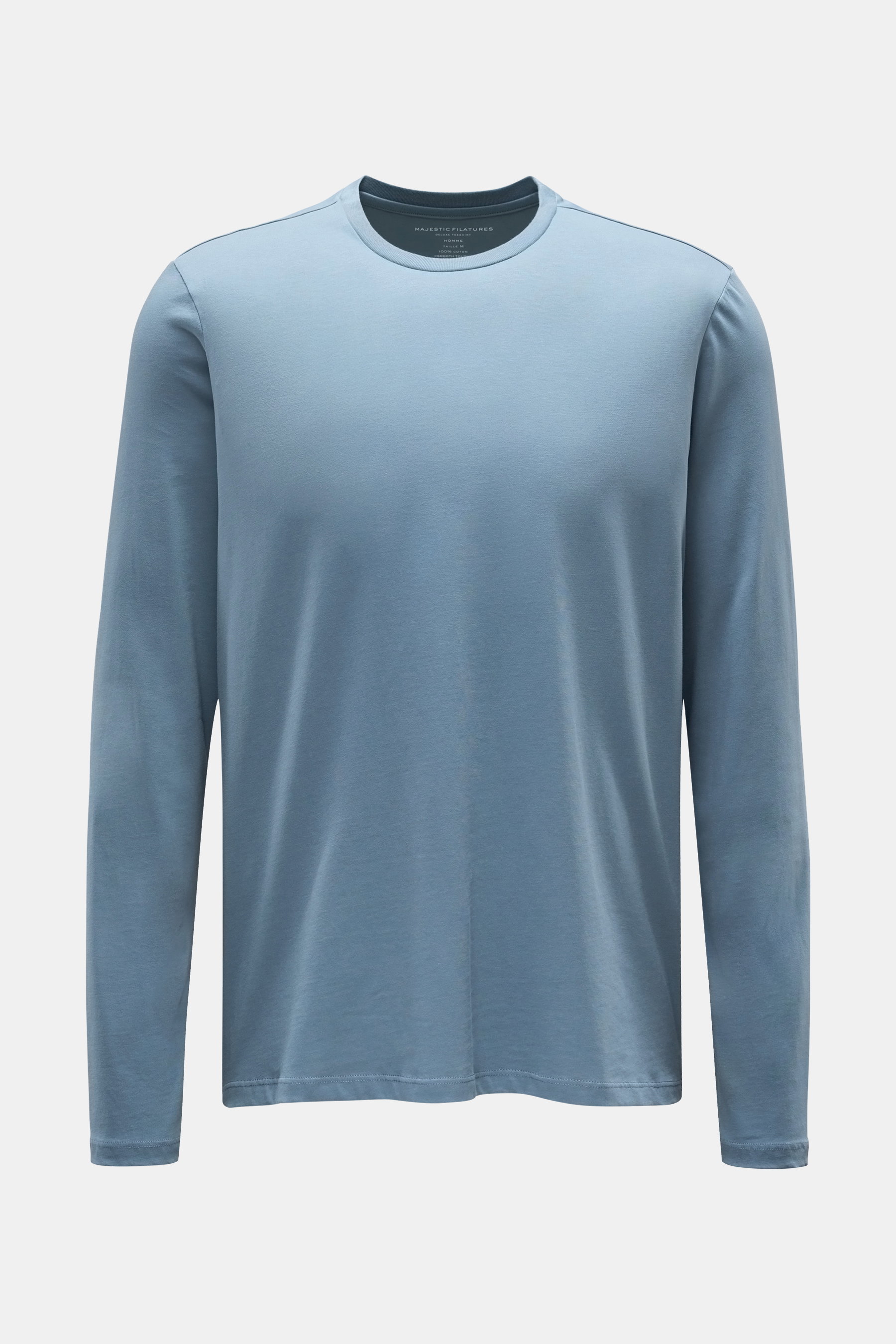 Majestic Filatures Rundhals-Longsleeve rauchblau