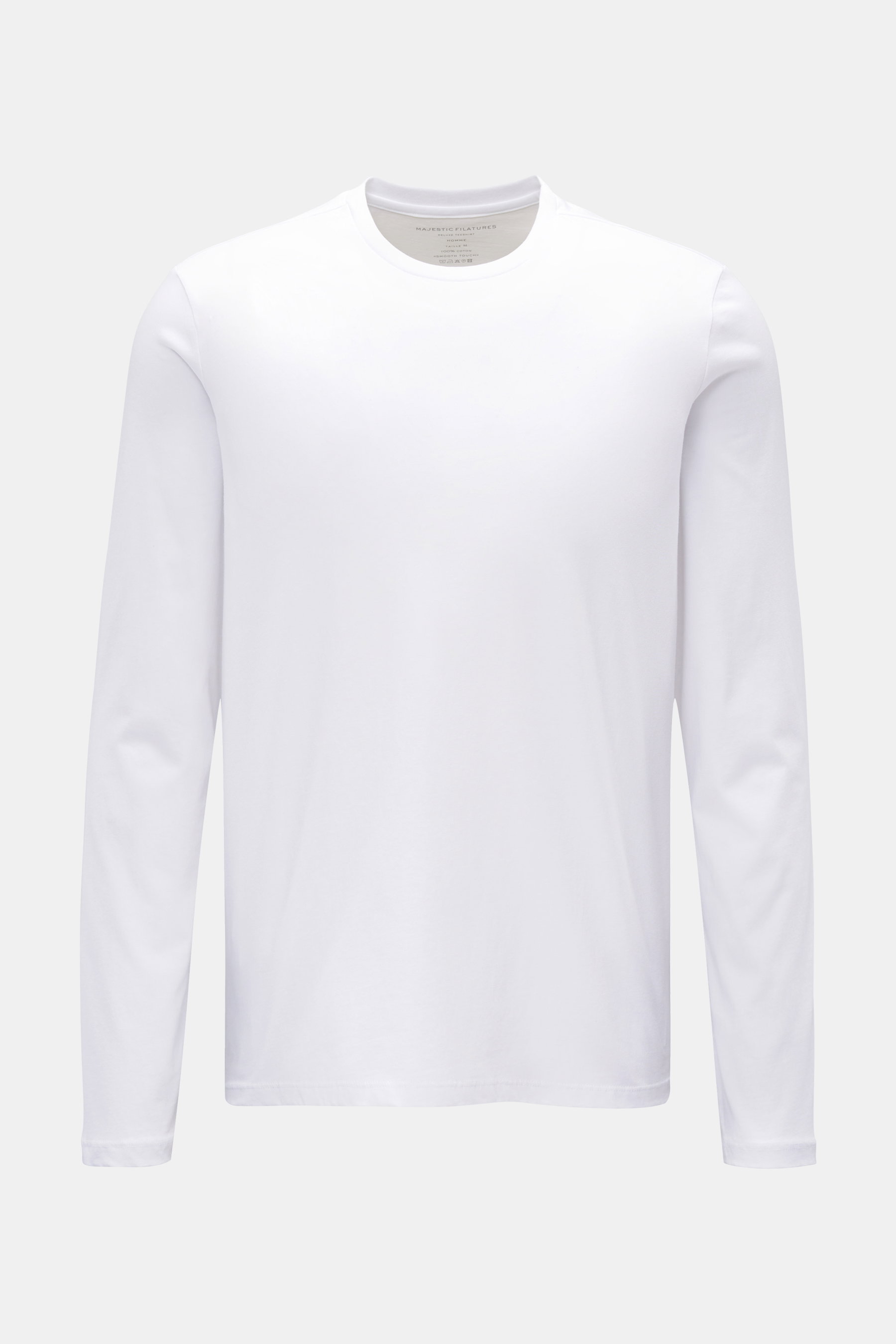 Majestic Filatures Rundhals-Longsleeve weiß
