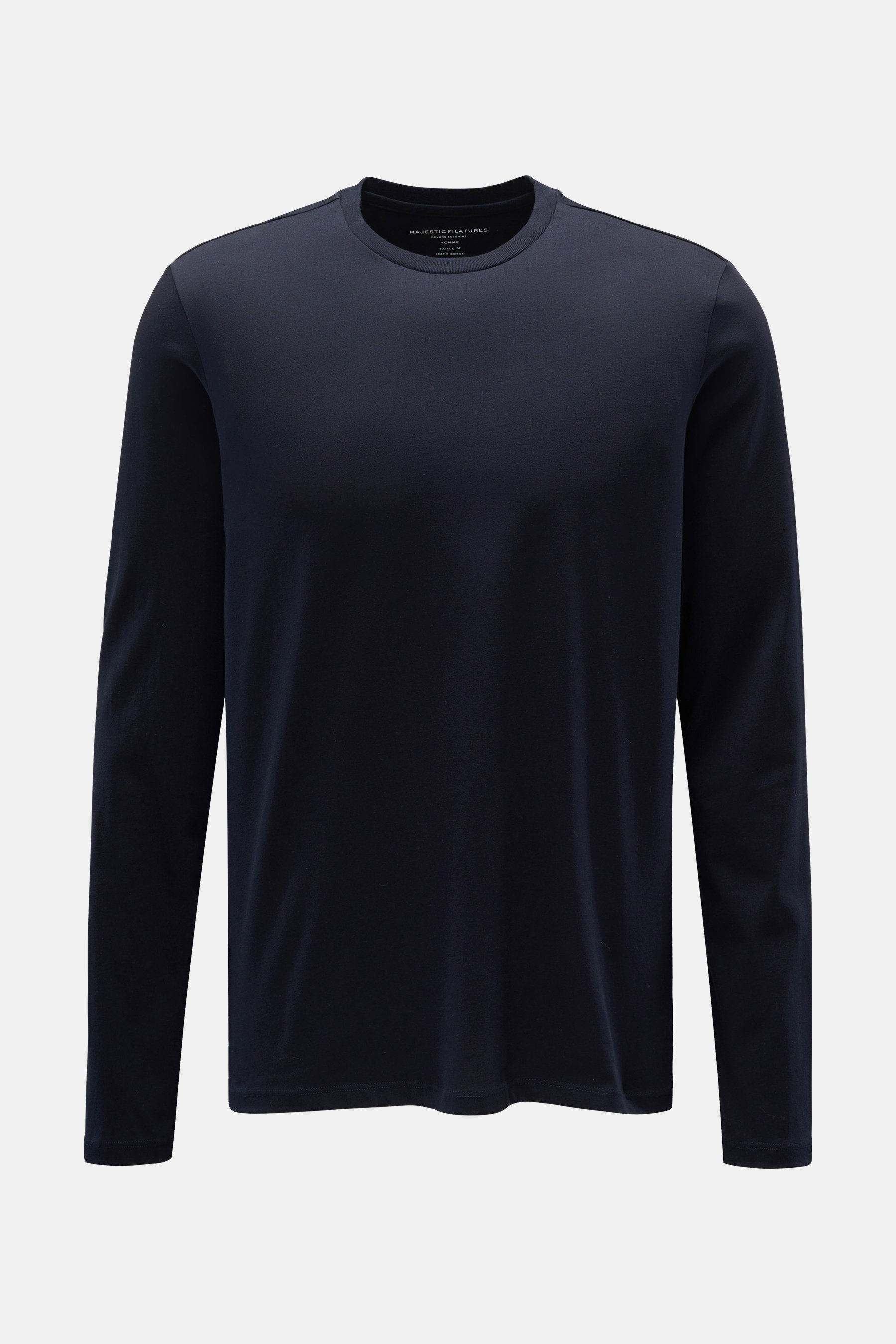 Majestic Filatures Rundhals-Longsleeve navy