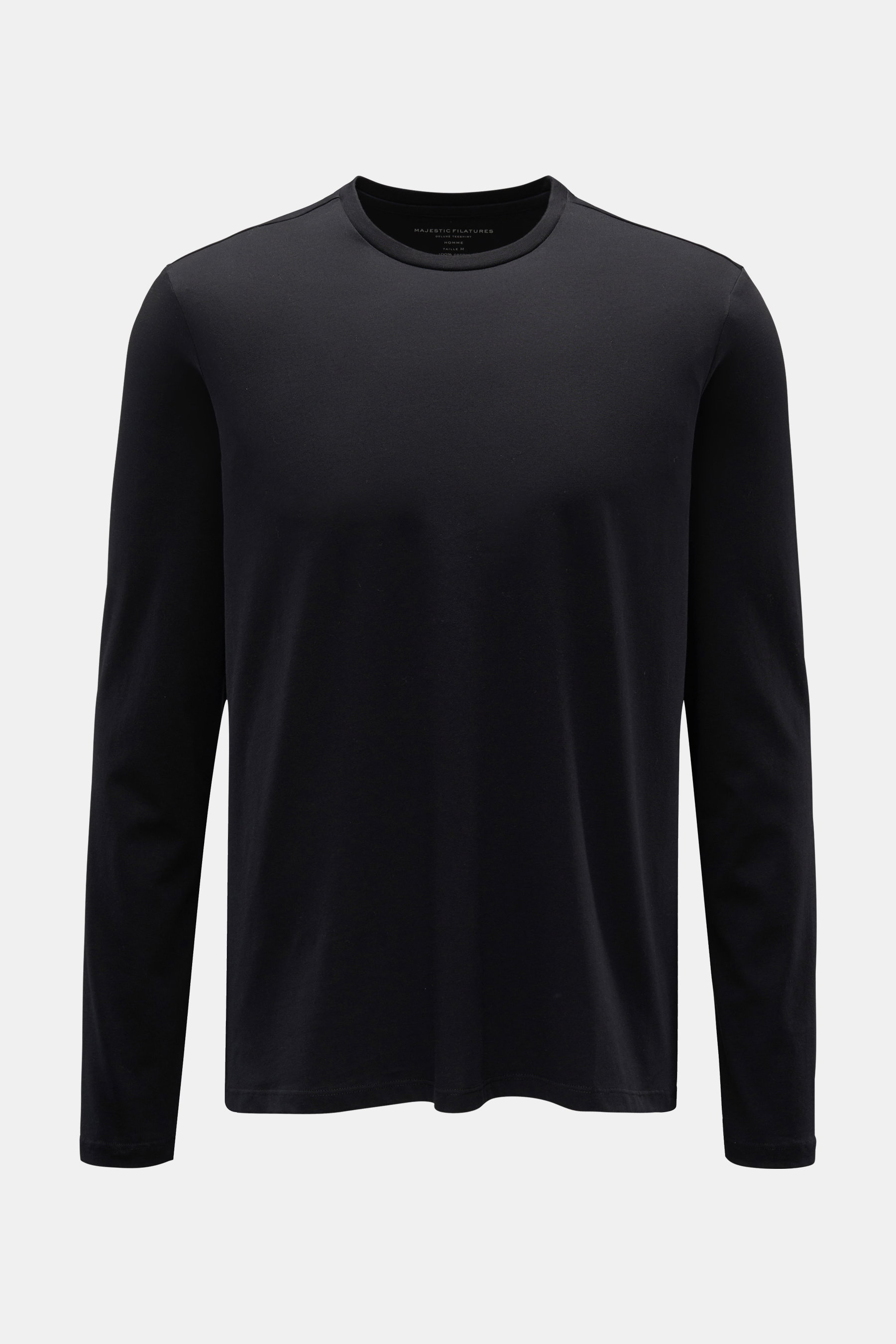 Majestic Filatures Rundhals-Longsleeve schwarz