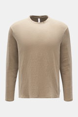 04651/ A trip in a bag Linen long sleeve 'Linen Jersey' beige