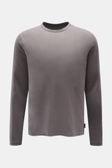 04651/ A trip in a bag Crew neck long sleeve 'Organic Tee LS' grey