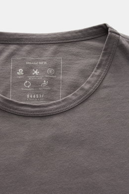 04651/ A trip in a bag Crew neck long sleeve 'Organic Tee LS' grey