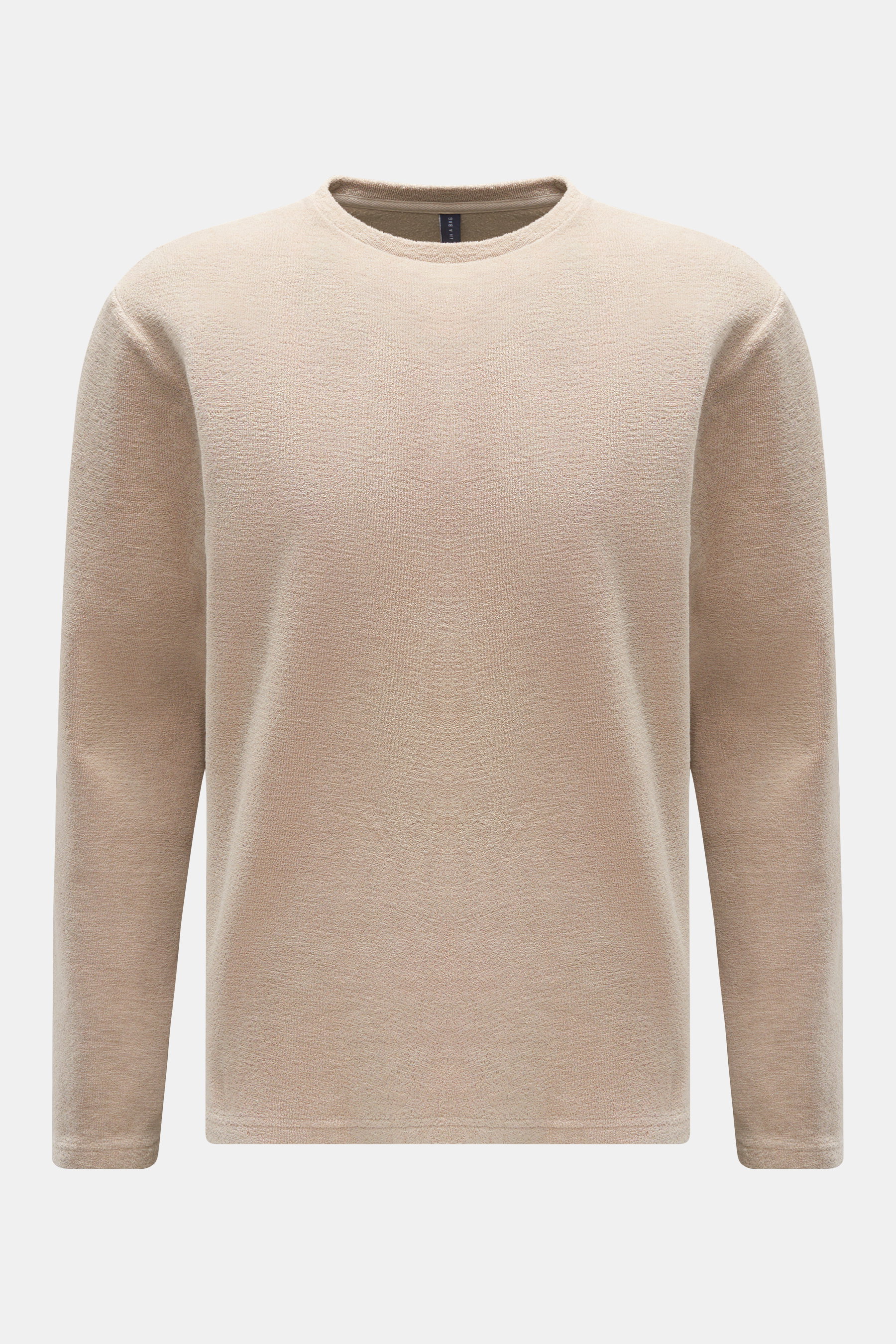 04651/ A trip in a bag Frottee Rundhals-Longsleeve 'Terry Tee' beige