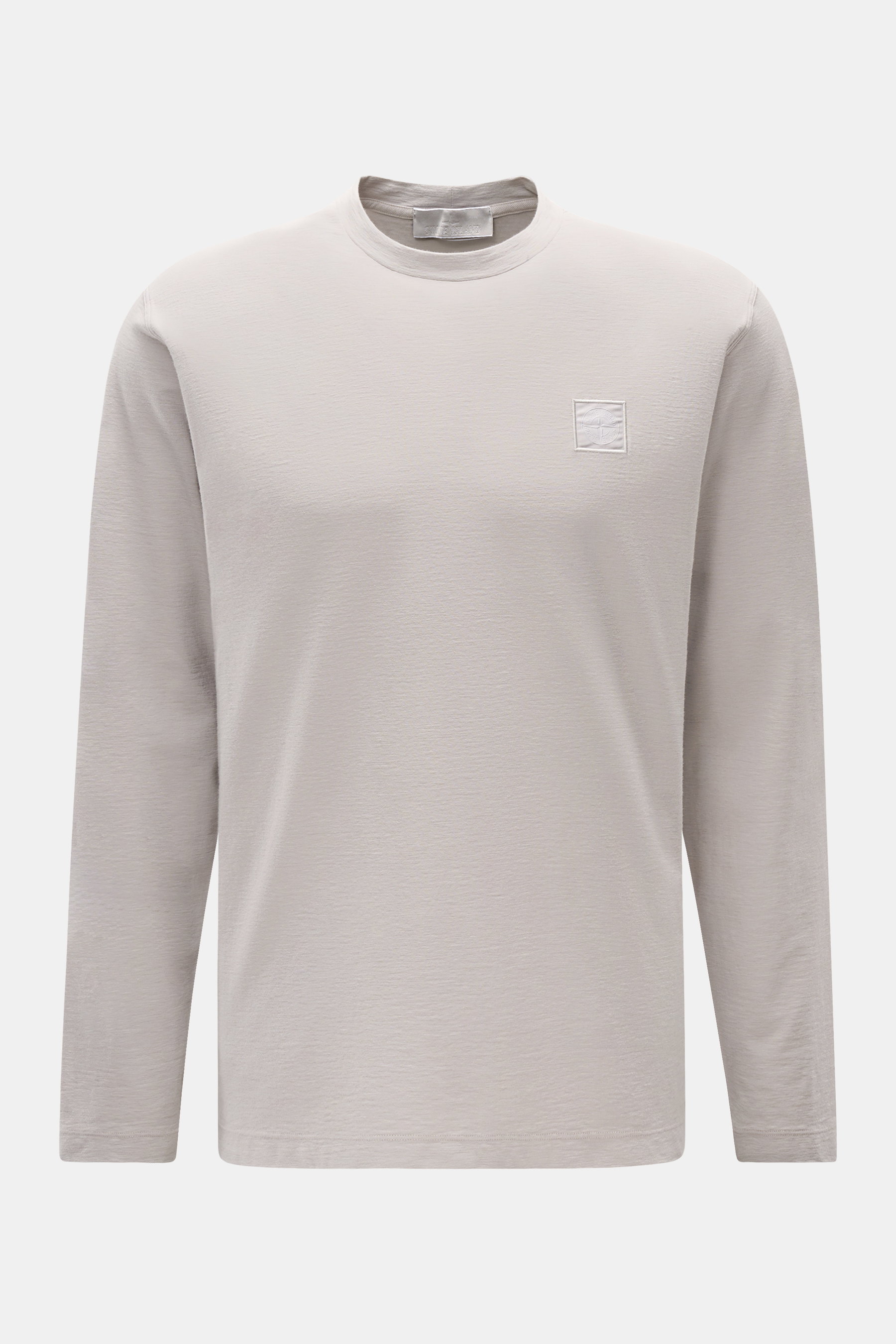 Stone Island Rundhals-Longsleeve 'Lunga Ghost Piece' hellgrau