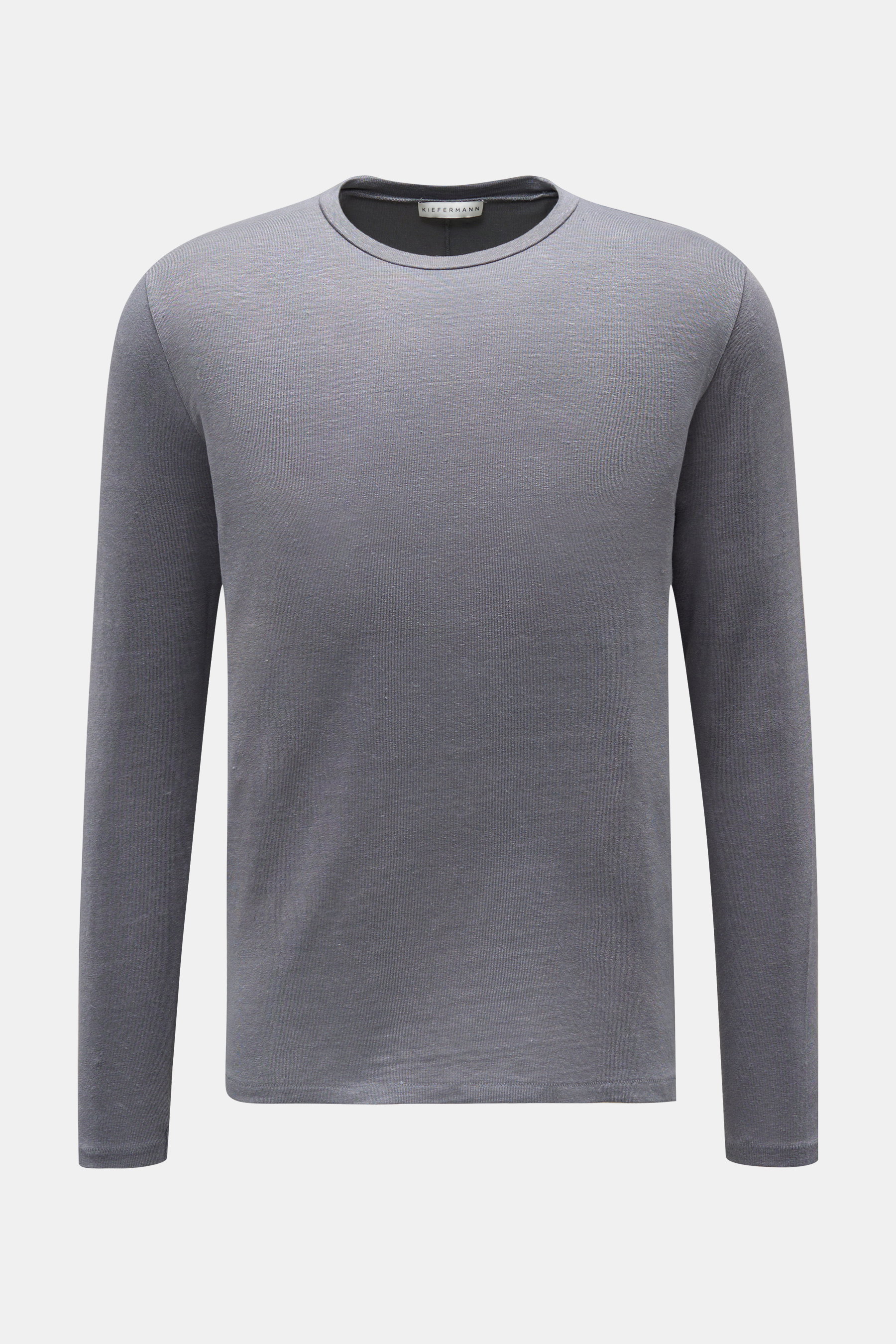 Kiefermann Leinen Rundhals-Longsleeve 'Maggnus' graublau