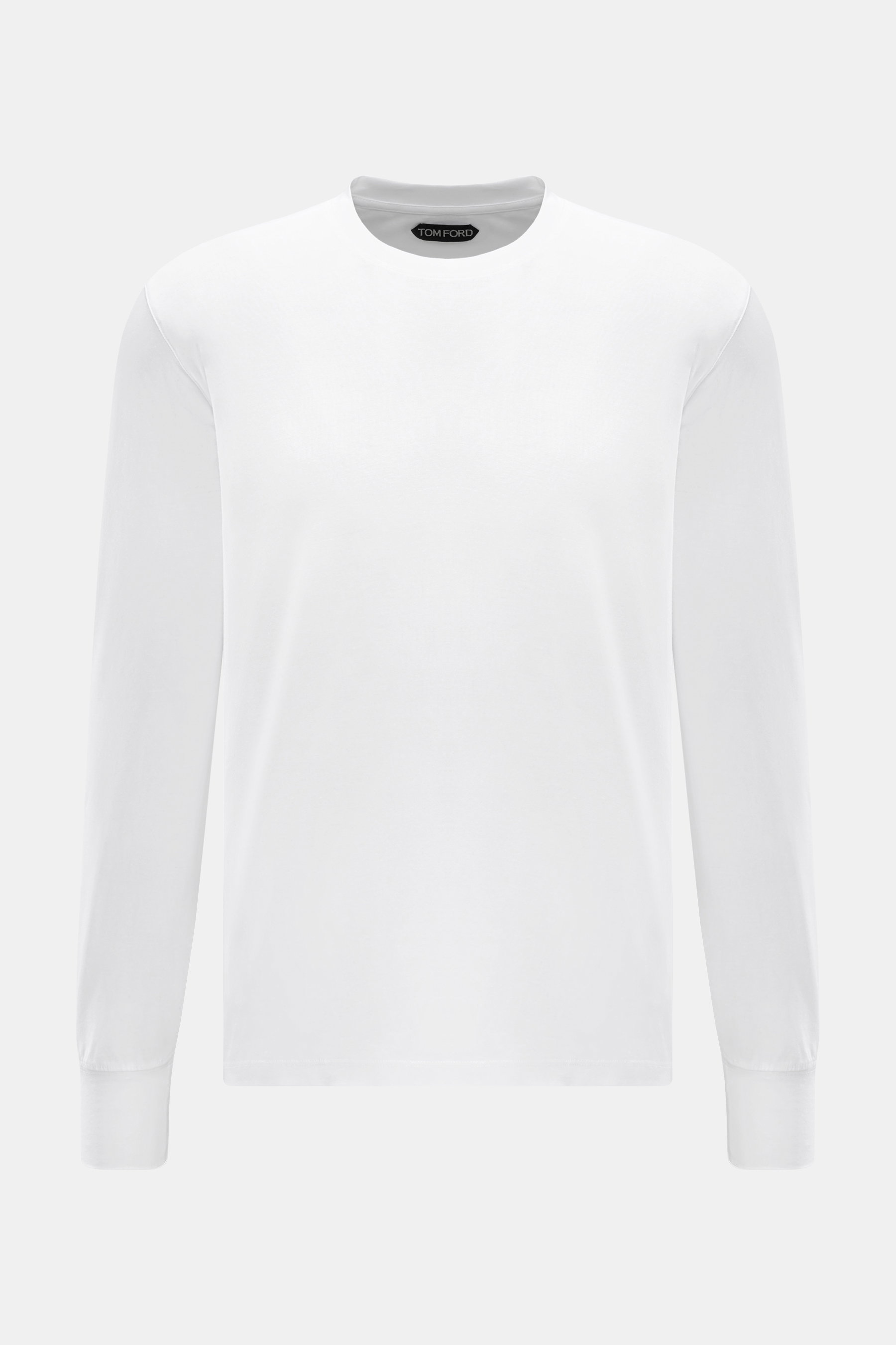 Tom Ford Rundhals-Longsleeve weiß