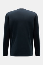 Back view of 04651/ A trip in a bag Longsleeve 'Jersey Tee' navy, lightweight cotton jersey, soft feel, regular fit, round neckline.

Additional description:  
<p>Versatile basic: The lightweight Longsleeve 'Jersey Tee' by 04651/ A TRIP IN A BAG is made o