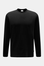 Front view of 04651/ A trip in a bag Longsleeve 'Jersey Tee' black, lightweight cotton jersey, soft feel, regular fit, round neckline.

Description: <p>Versatile basic: The lightweight Longsleeve 'Jersey Tee' by 04651/ A TRIP IN A BAG is made of light cot