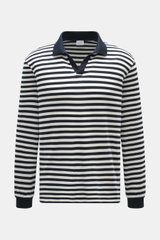 04651/ A trip in a bag Strickpolo 'Johnny' dark navy/offwhite gestreift