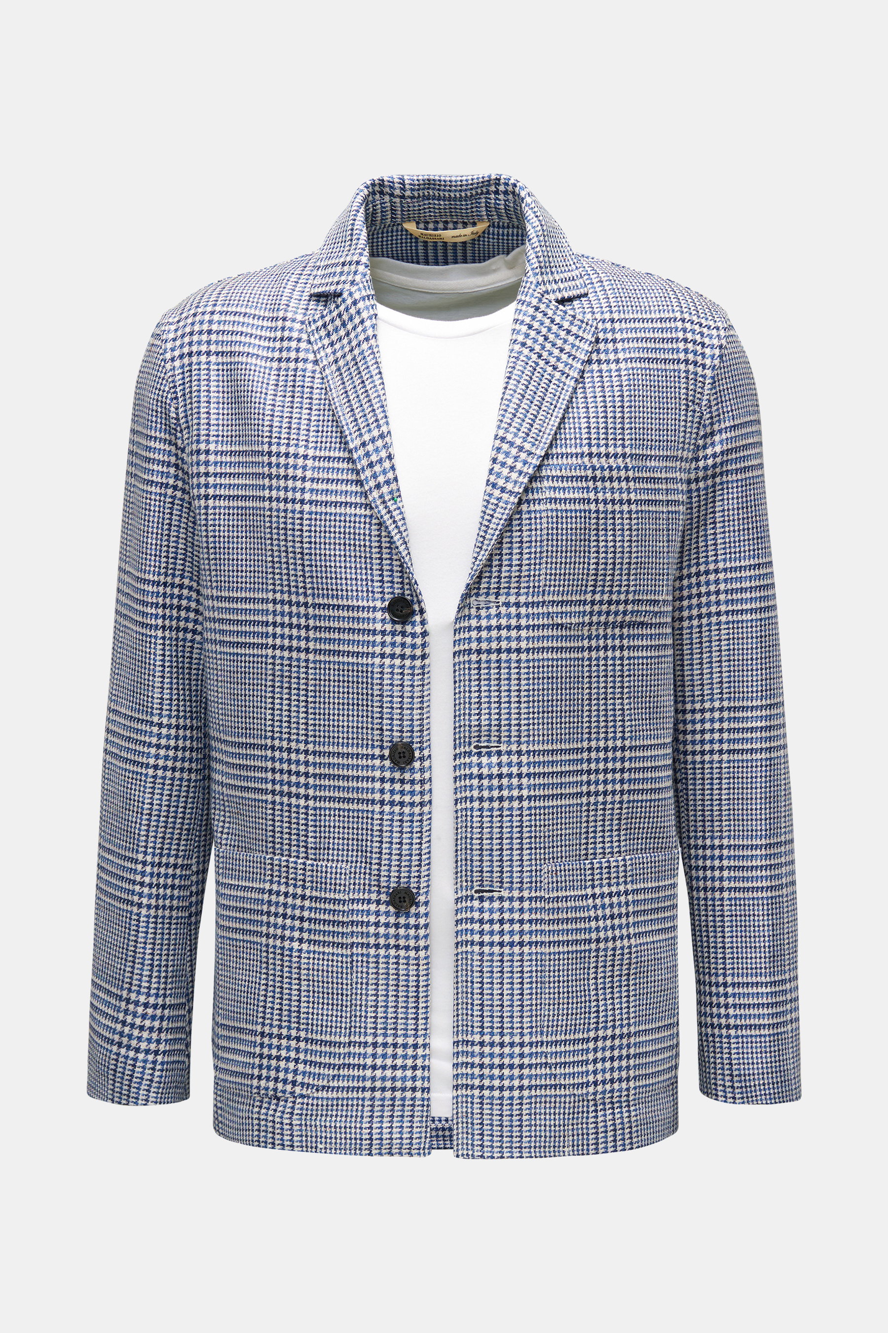 Maurizio Baldassari Overshirt navy/weiß kariert
