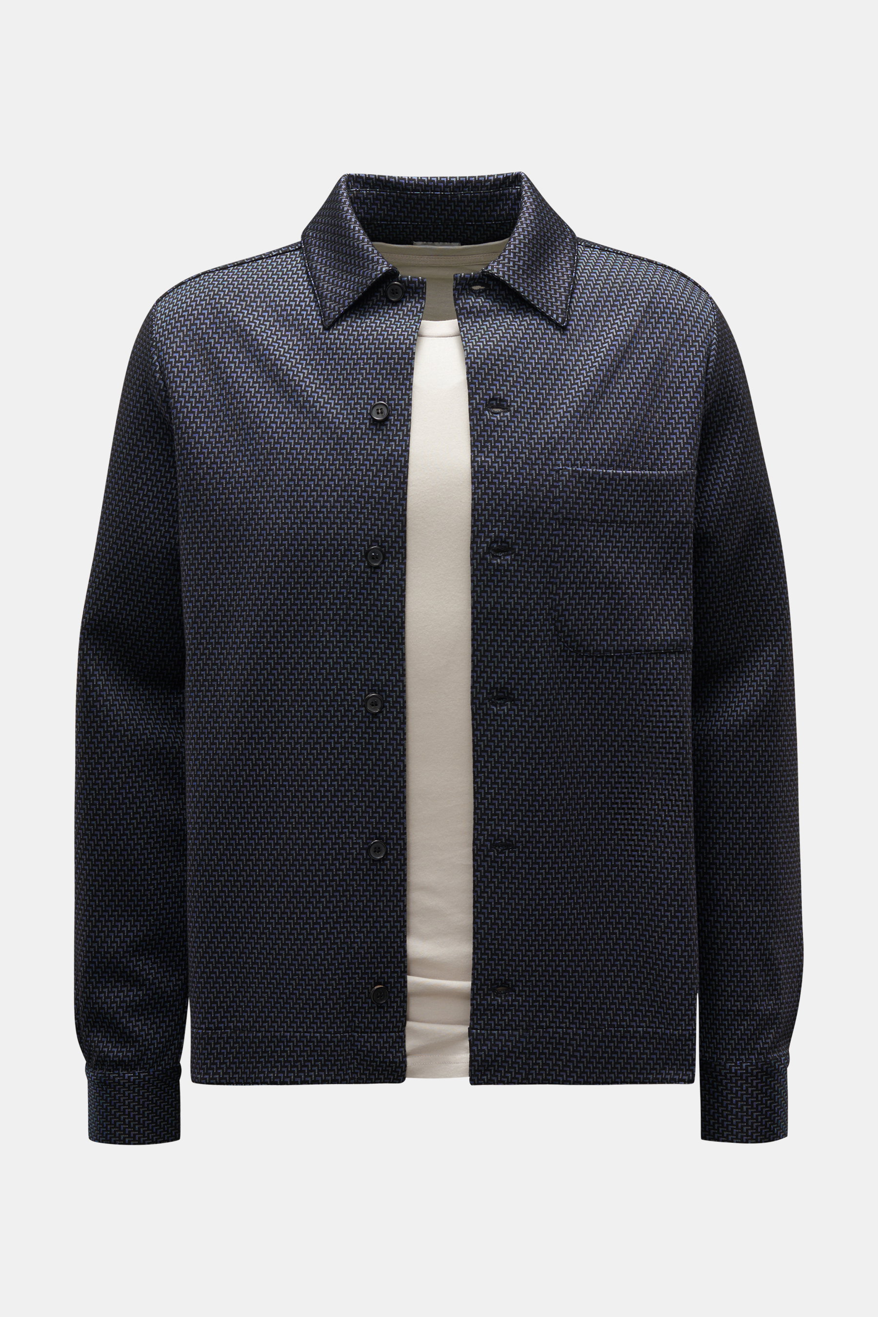 Paul Smith Overshirt black/grey-blue patterned