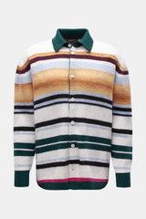 Missoni Strick-Overshirt beige/weiß/grün gestreift