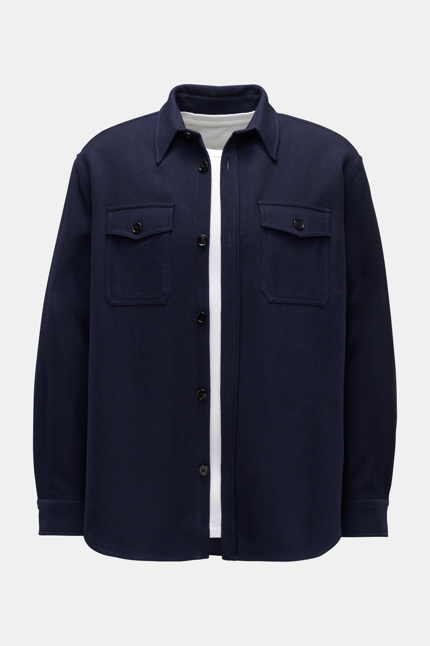 Ami Paris Woll-Overshirt navy
