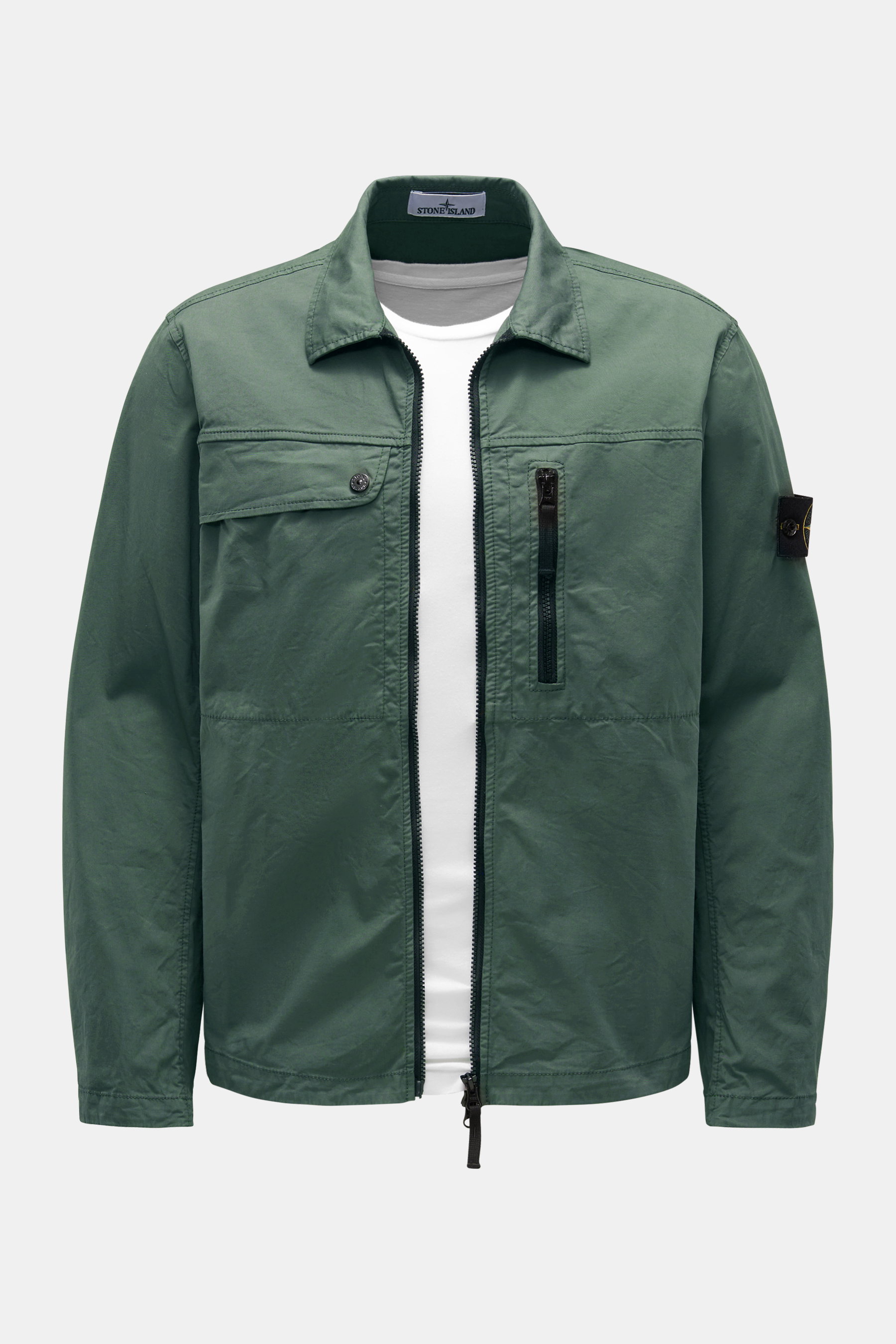 Stone Island Overshirt 'Cotton Twill' graugrün