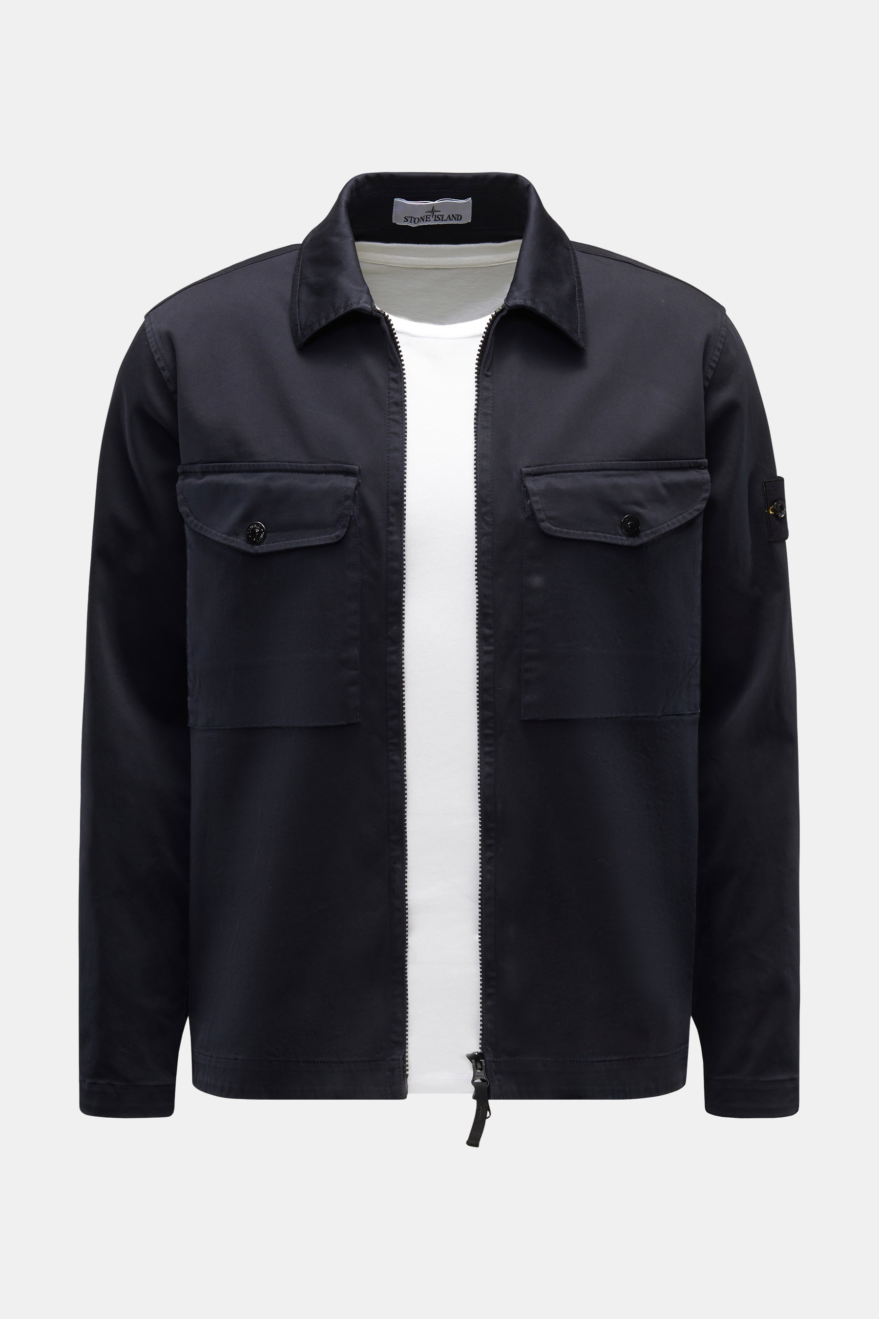 Stone Island Overshirt 'Raso Cotone' dark navy